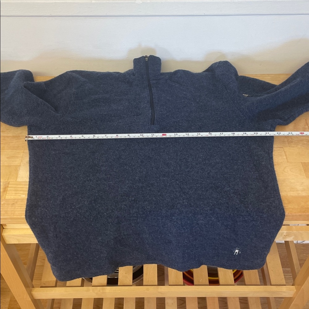 Smartwool wool blend navy quarter zip sweater men’s size medium - Picture 12 of 16
